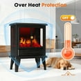 thumbnail image 5 of 19” Freestanding Electric Fireplace Heater, Indoor Fireplace with Adjustable Flame Effect, Easy Control, Small Corner Heater for Living Room, Bedroom,, 5 of 10
