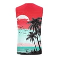 thumbnail image 5 of VBTAPA Mens Graphic Tank Top Sleeveless Palm Tree T Shirts Hawaiian Beach Casual Workout Tops Red XXL, 5 of 5