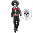 thumbnail image 3 of Syncfun Men Day of The Dead Mariachi Senor Costume Set, Dia Muertos Halloween Costume for Adult Dress Up Party, 3 of 6
