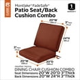 thumbnail image 3 of Classic Accessories Montlake FadeSafe Water-Resistant Patio Chair Cushion, 44 x 20 x 3 inch, Heather Henna, 3 of 12