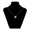 thumbnail image 4 of Collar Corazon Frecuencia Perla Natural Y Swarovski Oro Lam dorado Unitalla, 4 of 8