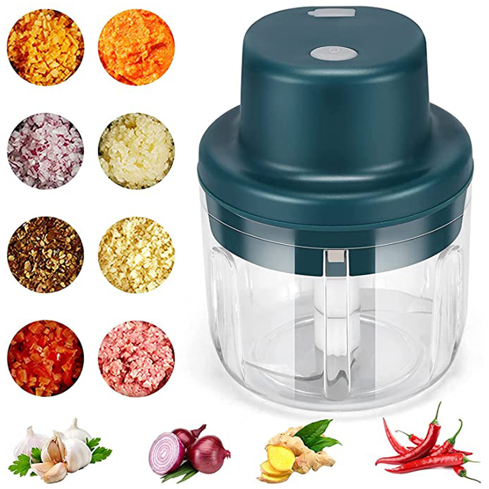Electric Garlic Mincer Mini Food Chopper, Portable Garlic Crusher Cordless Food Processor for