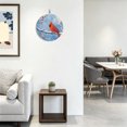 thumbnail image 3 of Welcome Sign for Front Door, Christmas Cardinal Round Metal Wall Art Wreaths, Winter Branches Berry Xmas Blue Outdoor Indoor Wall Hanging Sign for Porch Decor Housewarming Gifts 5.9 Inch, 3 of 8