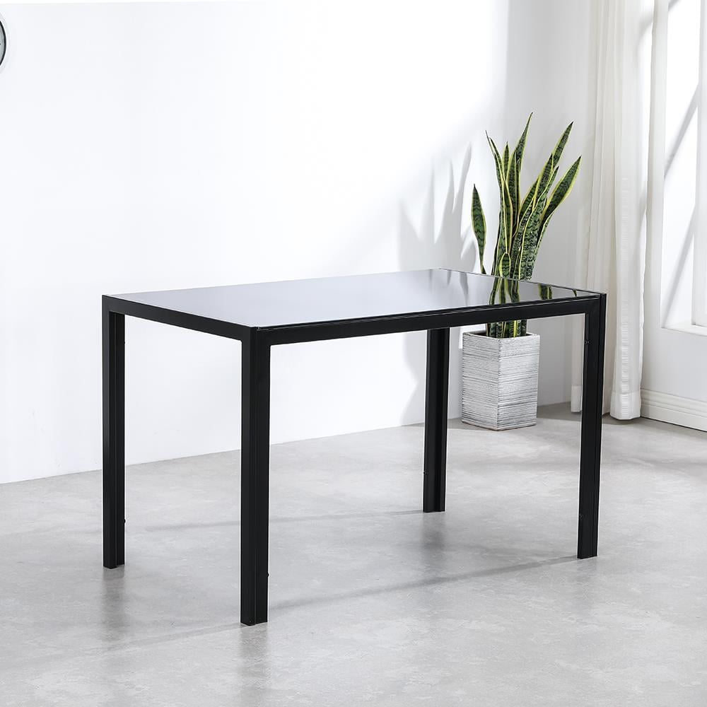 Ktaxon Modern Glass Dining Table For 4 Breakfast Rectangle for