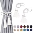 thumbnail image 1 of Double-ended Tassel Curtain Tiebacks Handmade Braided Rope Knot Drape Tie Backs, 1 of 5