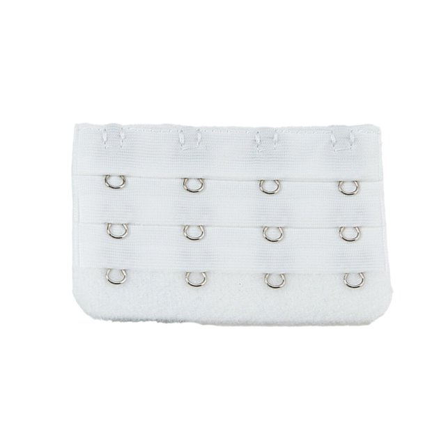 Maoww Rallonge de Bretelle de Soutien-Gorge Boucle 4 Crochets Accessoires Pratiques Respirants Réglables Remplacement 3 Rangées sous-Vêtements Blanc