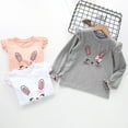 thumbnail image 4 of Girl Clothes 7/8 Toddler Little Girls Long Sleeve Ruffle Cotton T Shirts Bunny Graphic Top Shirts Casual Blouse Z0B-Grey, 5-6 Years, 4 of 5