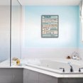 thumbnail image 2 of Christmas Gift Bathroom Wall Art Toilet Rules Canvas Wall Decor Bathroom Sign Pictures Print Painting Teal Framed Artwork Home Decoration for Bathroom 12x16, 2 of 6