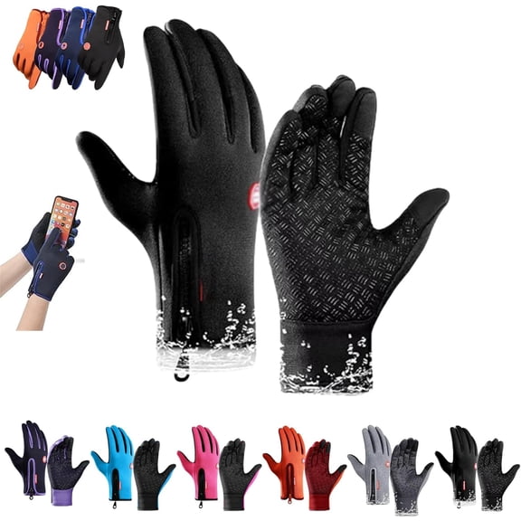 Waterproof & Windproof Winter Gloves,Touch Screen Cold Weather Gloves with Non-Slip Palm for Cycling, Driving, Skiing & Outdoor Activities