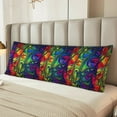thumbnail image 6 of Bingfone Body Pillow Cover Long Pillow Case With Zipper Decorative Bedding Pillowcase 20"X54" Soft Cushion Pillow Case For Bedroom-Pride Rainbow, 6 of 8