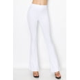 thumbnail image 2 of ALWAYS Women's Leg Flare Bell Bottom Soft Stretchy Pants White L, 2 of 5