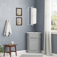 thumbnail image 3 of TEHOME Black Rounded Rectangle Pivot-N-View Bathroom Vanity Mirror Rotating Tilting Mirror for Corner Vanity, 14x22'', 3 of 7