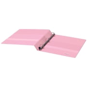 Office Depot® Heavy-Duty View 3-Ring Binder, 1 D-Rings, Pink