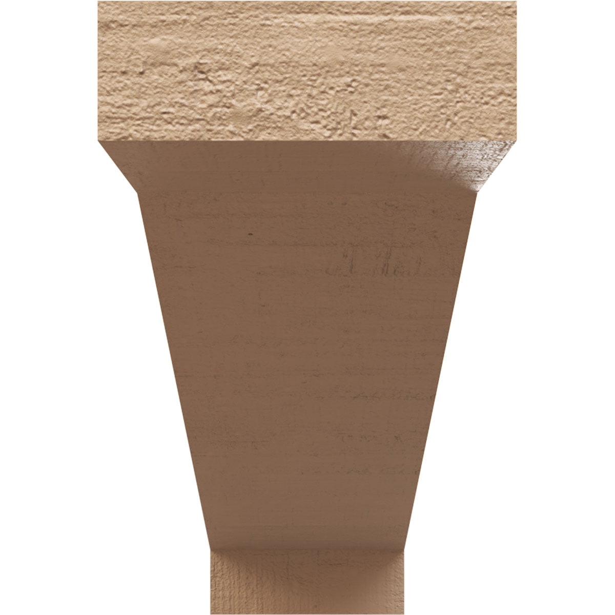 5"W x 30"D x 10"H Thin Burlington Rough Cedar Woodgrain TimberThane Corbel, Primed Tan