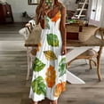 thumbnail image 3 of Autumn Harvest Maple Leaves Thanksgiving Sleeveless Dress Woman Fashion Long Dresses Women's Summer Suit Dress Summer 2025 Women, 3 of 7