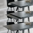 thumbnail image 6 of Kithkasa 71"W x 31"D Rectangle Extentable Dining Kitchen Table,Metal Legged,6 Persons,Faux Marble Black, 6 of 7
