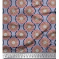 thumbnail image 1 of Soimoi Cotton Poplin Fabric Triangle & Ogee Damask Print Fabric by The Yard 56 Inch Wide, 1 of 1