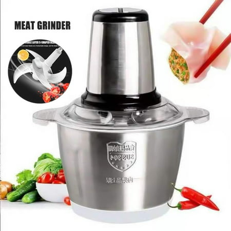 

Multifunctional Stainless Steel Electric Mincer for Kitchen 250w with Double Layer Blades 2L Large Capacity Household
