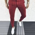 thumbnail image 2 of PEASKJP Mens Dress Pants Open Bottom Athletic Pants for Jogging, Workout, Gym, Running, Training, Red S, 2 of 5