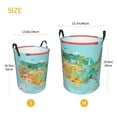 thumbnail image 5 of Balery USA Tourist Map Round Laundry Basket with Handles Waterproof Freestanding Laundry Hamper for Clothes Toys in the Dorm and Family-Medium, 5 of 8