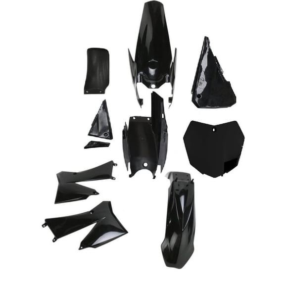 Complete Plastic Fender Fairing Body Kit KTM 85 SX85/105 KTM250 XC SX Dirt Bike Replacement for 2006-2012 Model (Black)