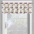 thumbnail image 2 of Ambesonne Hen Valance Pack of 2, Nibbling and Sitting Animals, 54"X18", Quartz Peach, 2 of 5