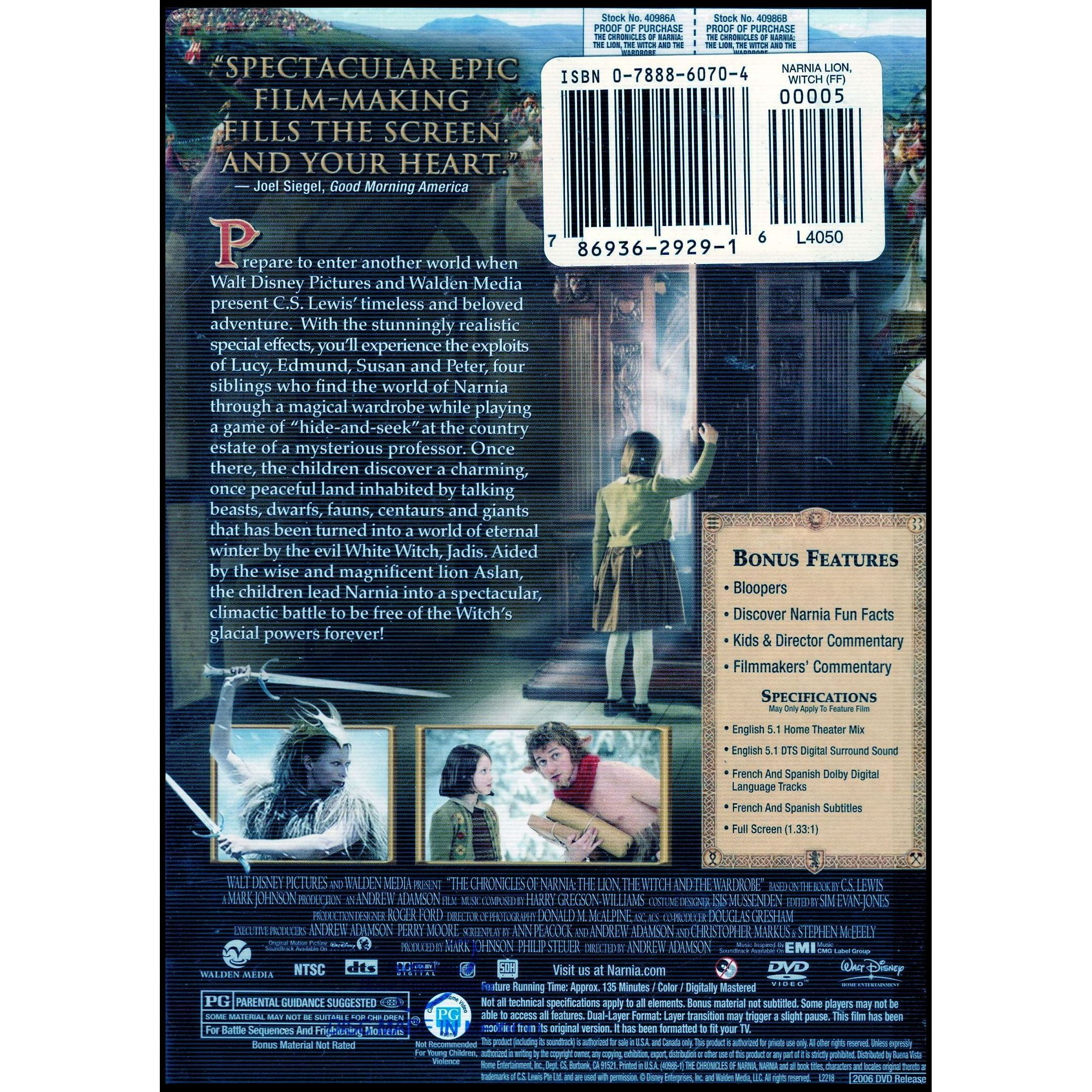 The Chronicles of Narnia: The Lion, The Witch, and The Wardrobe