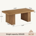 thumbnail image 3 of Tribesigns 47.24" Rectangle Coffee Table, Farmhouse Wooden Center Table for Living Room, 3 of 5