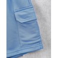 thumbnail image 6 of Fdqin Boys Shorts Sets 2Pcs Plaid Short Sleeve Hooded Button Shirt and Jogger Shorts Summer Outfits for Kids Blue 7-8 Years, 6 of 8