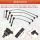 thumbnail image 3 of Cables de bobina de bujía de coche Unique Bargains de 7 mm para VW Seat Beetle Golf 1.6L 2.0L No.06A905430AJ - Paquete de 4, 3 of 7