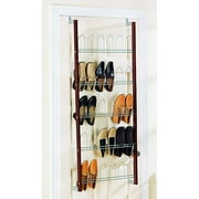 Organize It All 10705W 15 Pair Espresso Finish Overdoor Shoe Rack