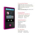 thumbnail image 3 of Ematic 2.4" 8GB Touchscreen MP3 Video Player with Bluetooth MP3, Pink, 3 of 12