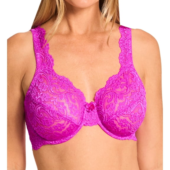 Women's Smart and Sexy 85045 Signature Lace Unlined Underwire Bra (Wild Berry 44DDD)