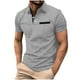thumbnail image 1 of pstuiky camisetas de hombre, Camisa de manga corta con solapa y botones para hombre, color liso, abierta y cerrada camisetas de hombre xl, 1 of 8