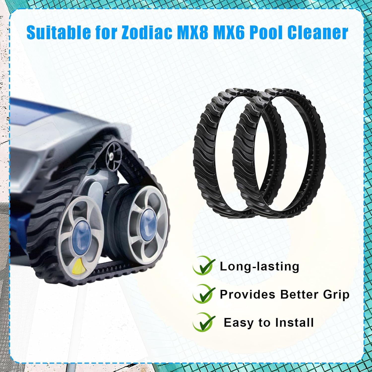 Compatible with MX8 MX6 Elite Pool Cleaners Replacement Parts, 6pcs Drive Shaft Rebuild Kit, Replacement Repair Tune Up Parts, Easy to Install