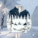 thumbnail image 2 of Ceisia Warm Fleece-Lined Mens Loose Fit Christmas Print Half-Zip Stand Collar Sweatshirt Gifts, 2 of 6
