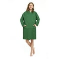 thumbnail image 3 of Flyingstar Woman Sweatshirt Dress, Casual Ladies Pullover, Juniors Hoodie Dress with Kangaroo Pocket, One Size, Green, 3 of 7