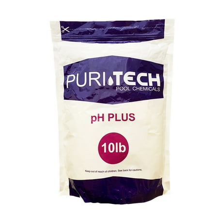 Puri Tech Powder Chemicals pH Plus 10lb pH Increaser up Balancer for Swimming Pools & Spas
