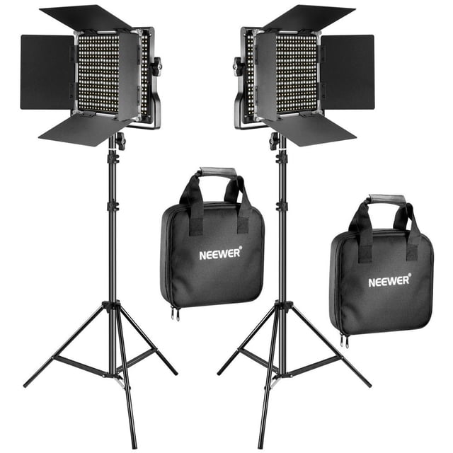 Panel De Luz NEEWER Kit De 2 Led 660, 2 Stands , 2 Barndoor