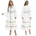 thumbnail image 1 of Oyolan Clergy Robe for Women Long Sleeve Buttons Cassock Pulpit Church Minister Pulpit Robe Liturgical Vestments White L, 1 of 8