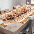thumbnail image 5 of Orange Fall Thanksgiving Pumpkin Placemats Set of 4, Retro Autumn Maple Leaf Table Mats Washable Heat-Insulation Non-Slip Place Mats for Kitchen Dinner Table Indoor Outdoor Decor,13x19 Inch White, 5 of 9