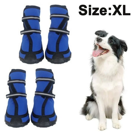 Duulaya Hukapapa Waterproof Pet Shoes Boots Breathable Paw Sole Protectors with Reflective  Rugged Anti-Slip Water Resistant for Small Medium Large Dogs  Pack of 4 Pcs162