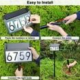 thumbnail image 6 of Address Numbers for Houses, Solar RGB Color Changing Address Sign for Outside IP65 Waterproof Lighted House Numbers Plaque for Yard Home Driveway with 3 Lighting Modes, 6 of 10