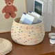 thumbnail image 1 of Cesta de cuerda pequeña con tapa, pequeña tapa de almacenamiento tejida redonda para organizar, juguete decorativo, 1 of 4