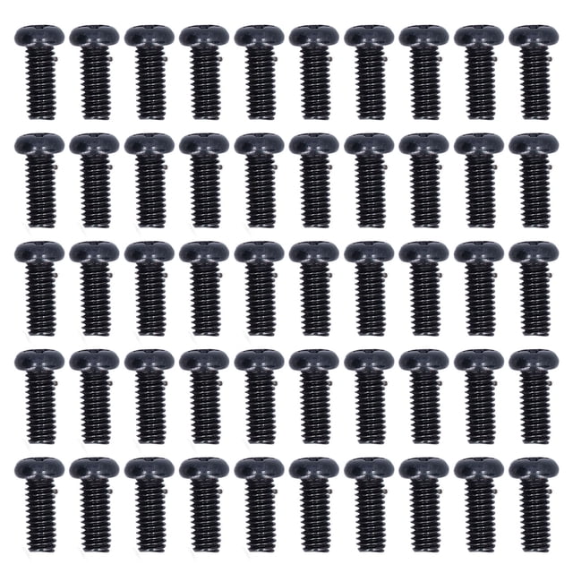 Pan Machine Fastener 50pcs DIN 7985 Steel Pan Head Machine Screw Fully Threaded Black Zinc Plated Fastener