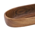 thumbnail image 2 of NFTIGB Premium Walnut Wooden Serving Tray Boat Shape Platter for Fruit Dessert Snack Candies Elegant Centerpiece Plate Easy Cleaning Kitchen Essential 8.7 Inches / 22 cm Length, 2 of 5
