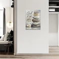 thumbnail image 4 of Farmhouse Christian Canvas Wall Art – God Says You Are Bible Verse Print with Zen Stacked Stones, Inspirational Scripture Framed Decor for Bathroom, Bedroom, Living Room or Office, 4 of 5