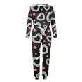 thumbnail image 4 of JGGSPWM 2 Piece Valentines Sweatsuits for Women Casual Active Wear Outfit Jogger Set CuteHeart Print Spring Fashion 2024 Matching Pajama Pjs Lounge Wear Black XXXXL, 4 of 6