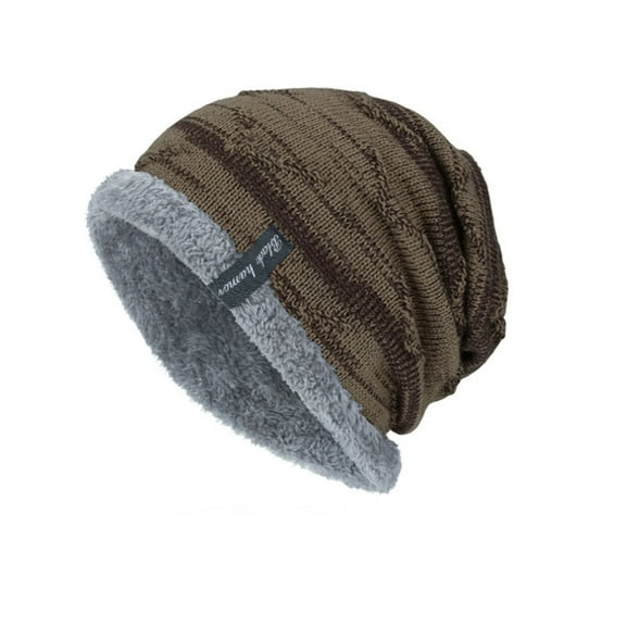 Viworld Men's Knitted Fleece Cap Winter Warm Baggy Beanie Knit Hat Snow Caps