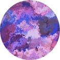 thumbnail image 1 of Ahgly Company Machine Washable Indoor Round Transitional Heliotrope Purple Area Rugs, 4' Round, 1 of 7